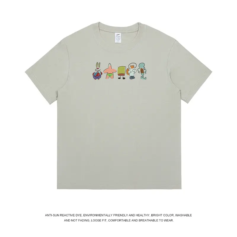 Men's Pure Cotton Printed T-Shirt White 2023 Summer