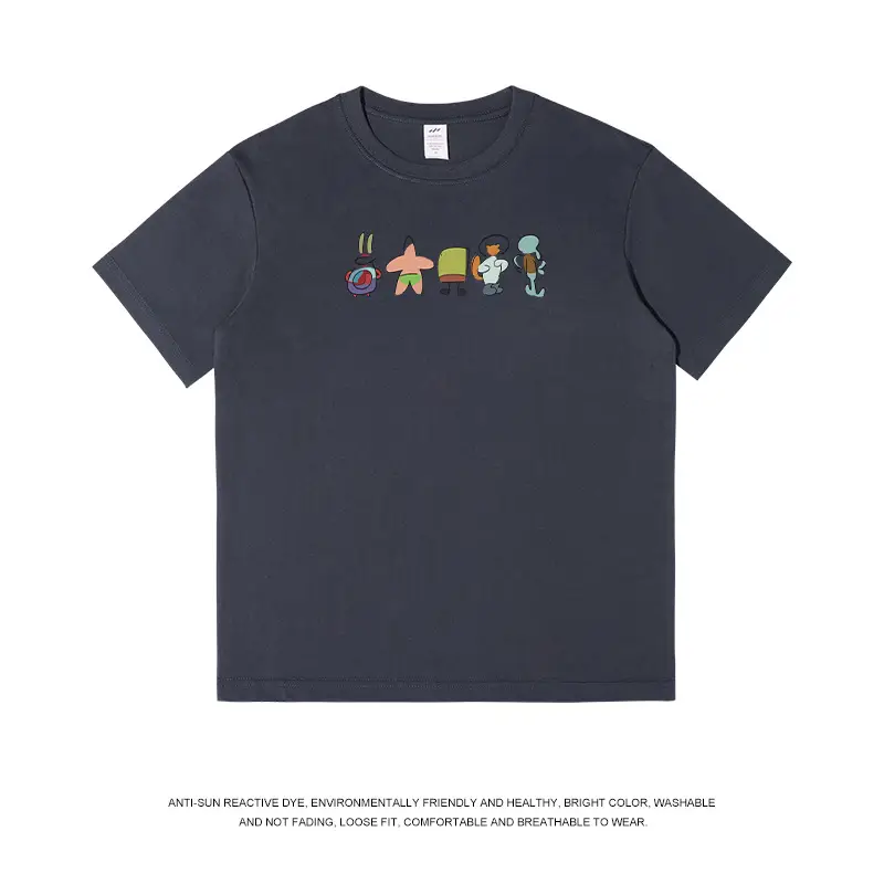 Men's Pure Cotton Printed T-Shirt White 2023 Summer
