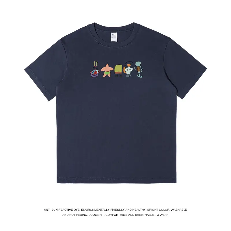 Men's Pure Cotton Printed T-Shirt White 2023 Summer