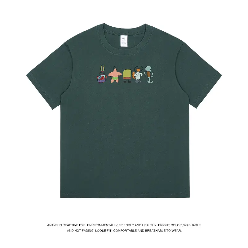 Men's Pure Cotton Printed T-Shirt White 2023 Summer