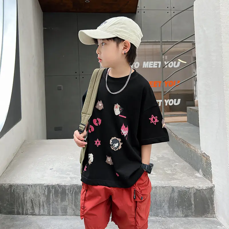 Cotton Short Sleeve T-Shirt for Boys Summer 2025 - Image 5