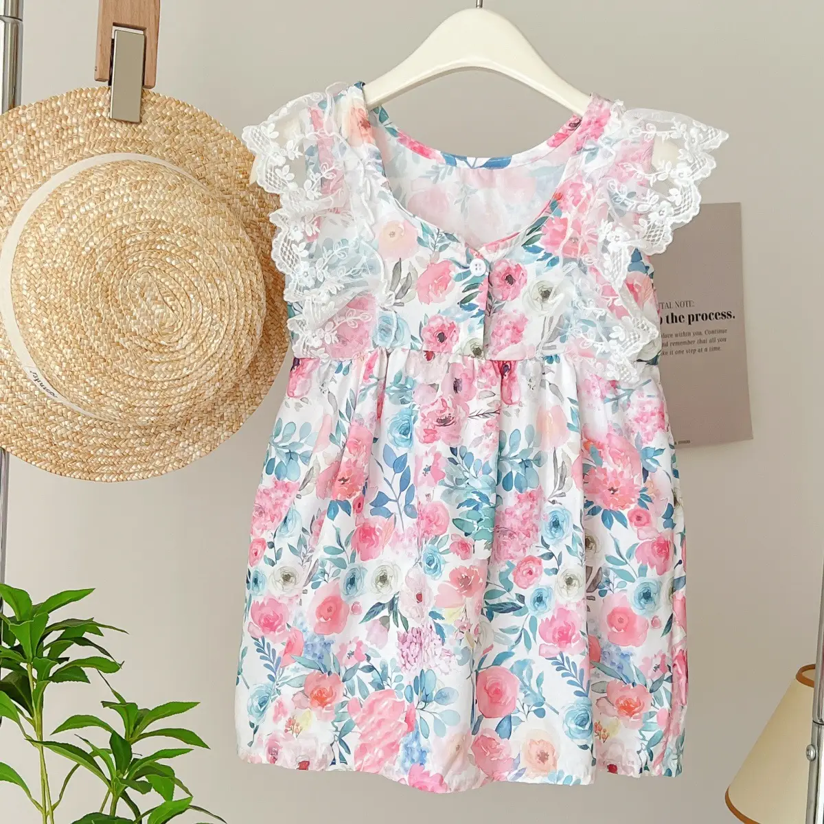Girls Floral Dress Baby Princess Summer Wear - Image 3