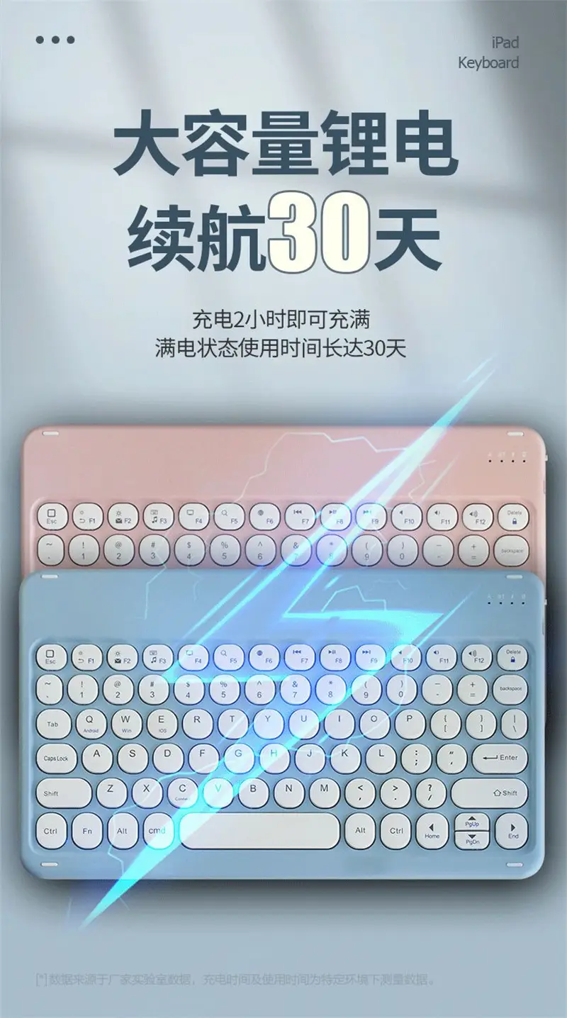 iPad 11 Bluetooth Keyboard Case Air 11 Round Cap Pro 11 — feature 5