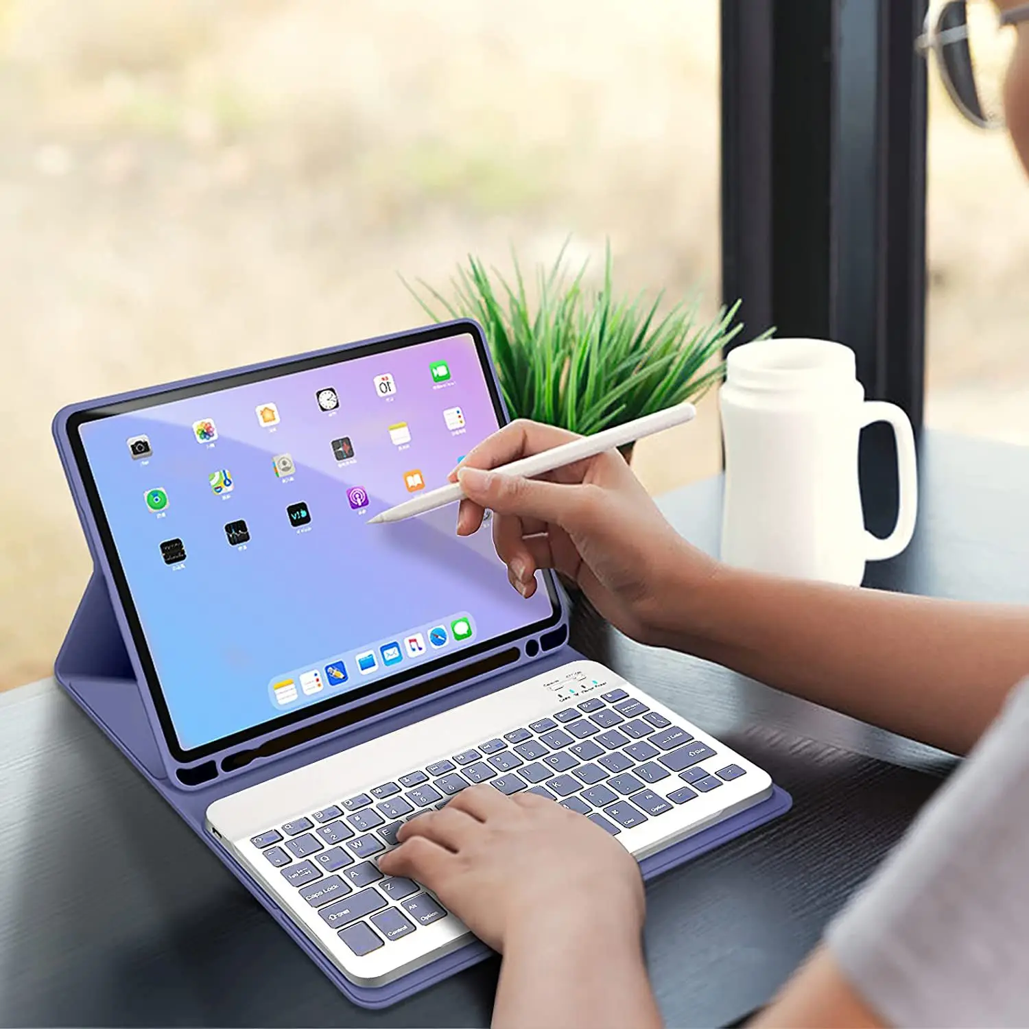 iPad Pro 11 Tablet with Bluetooth Keyboard Case 10.2 Magnetic — feature 9