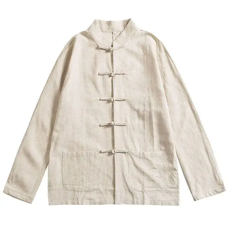 Men's Chinese Linen Tang Suit Long Sleeve Zhongshan - Image 11