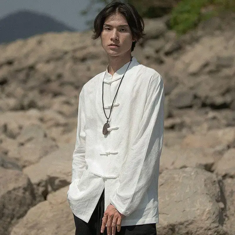 Men's Chinese Linen Tang Suit Long Sleeve Zhongshan - Image 2