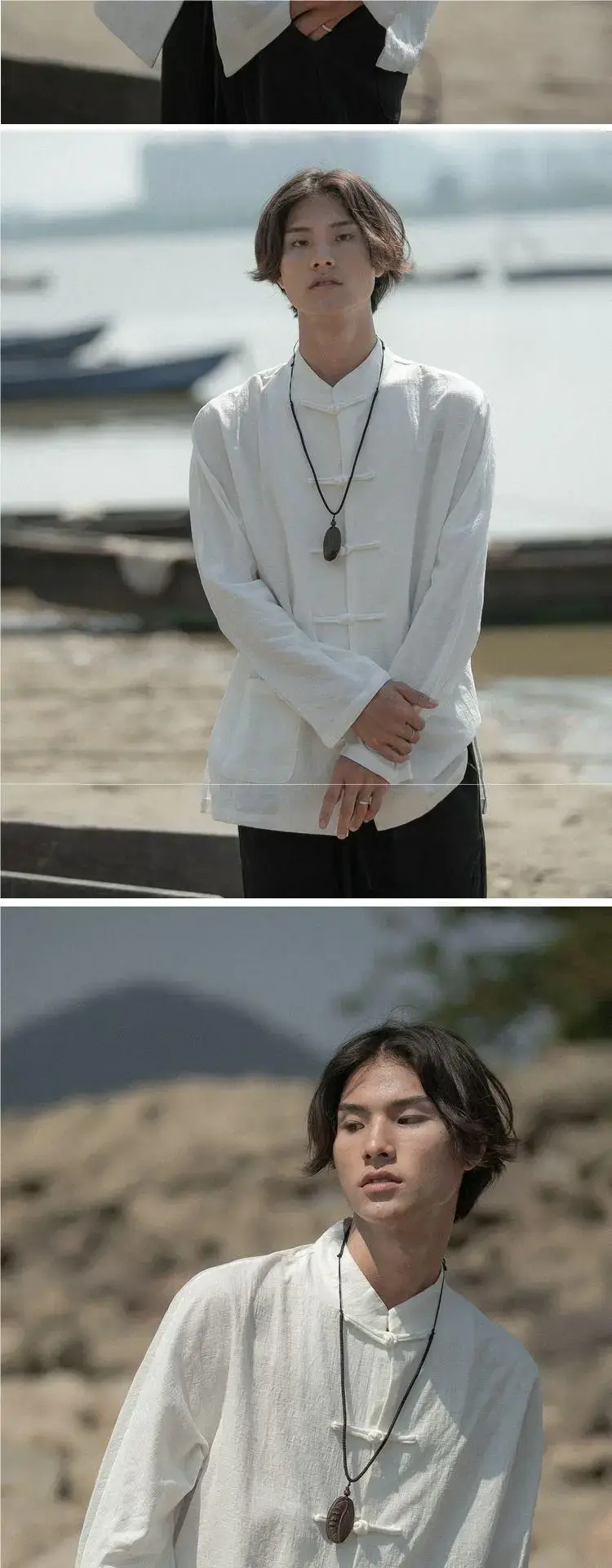 Men's Chinese Linen Tang Suit Long Sleeve Zhongshan — feature 12