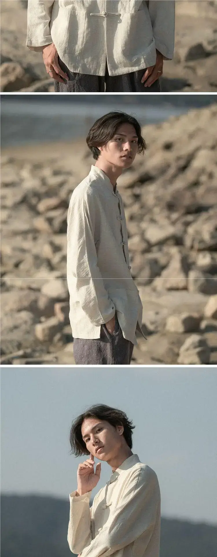 Men's Chinese Linen Tang Suit Long Sleeve Zhongshan — feature 6