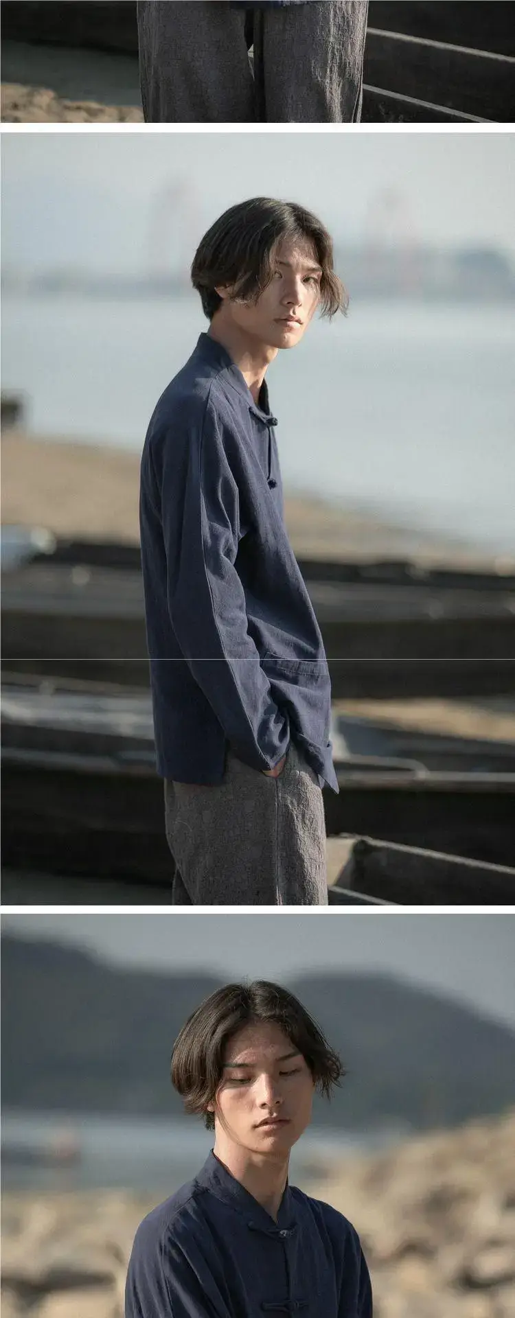Men's Chinese Linen Tang Suit Long Sleeve Zhongshan — feature 9