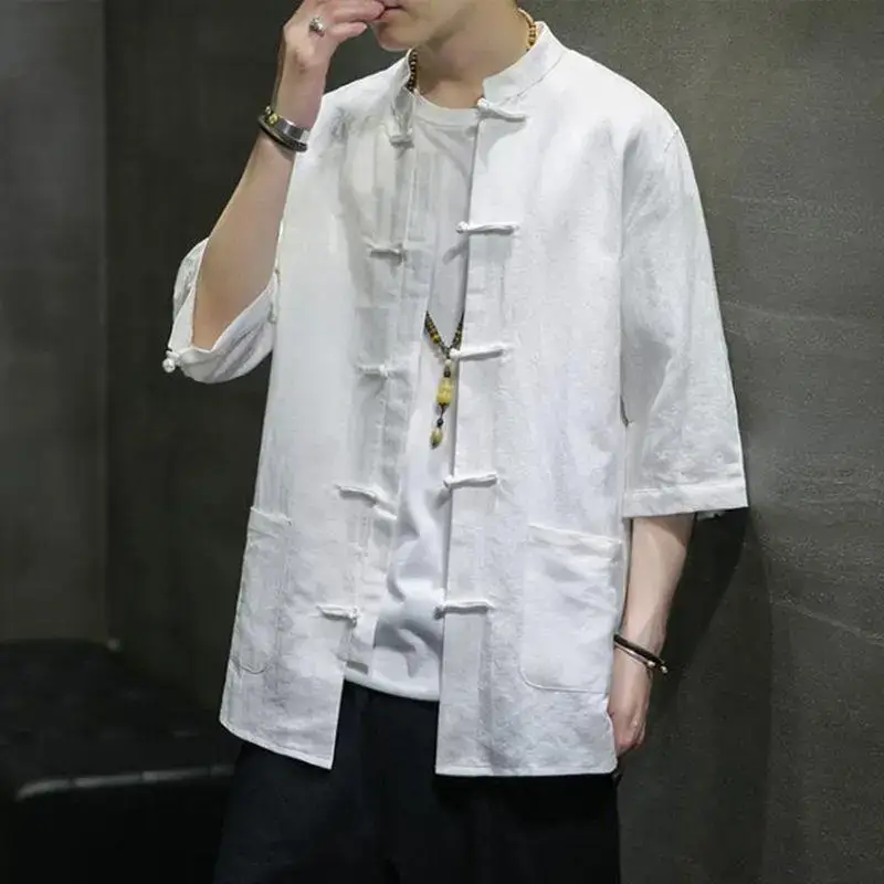 Men's Chinese Linen Tang Suit Long Sleeve Zhongshan - Image 5
