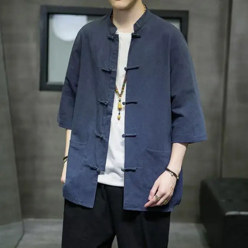 Men's Chinese Linen Tang Suit Long Sleeve Zhongshan - Image 8