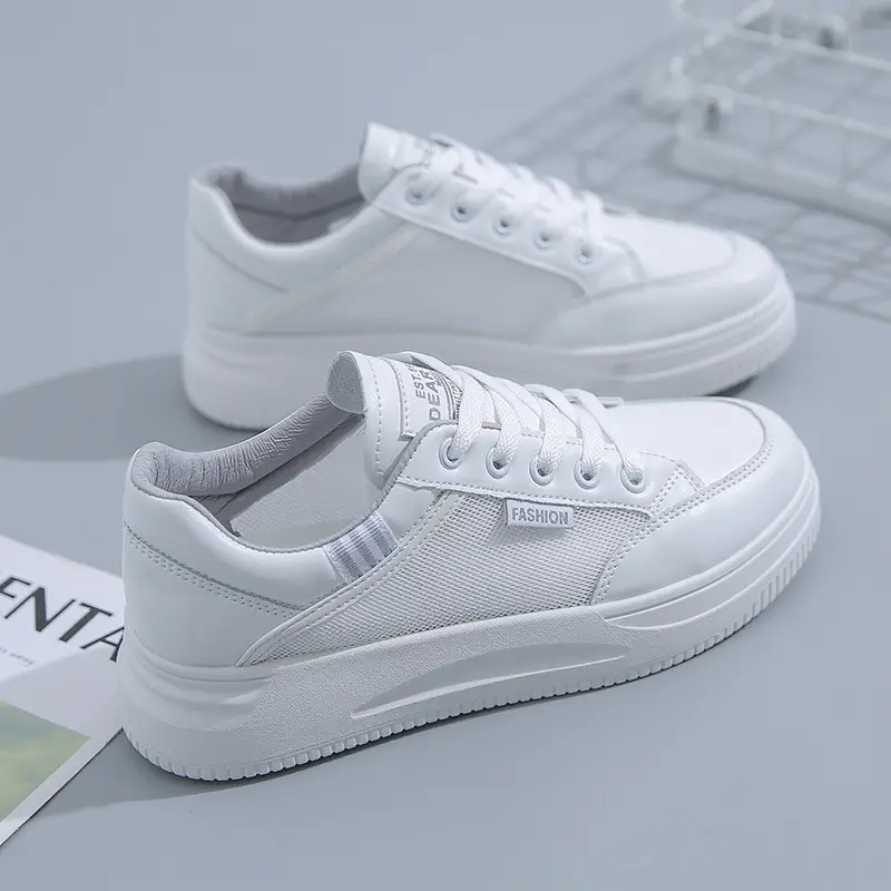 White Women's Casual Board Shoes 2025 Spring Summer - Image 7