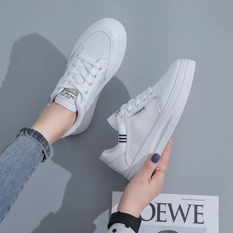 White Women's Casual Board Shoes 2025 Spring Summer - Image 9