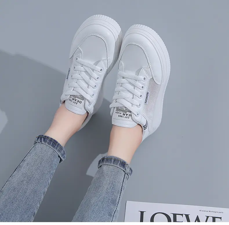White Women's Casual Board Shoes 2025 Spring Summer — feature 11