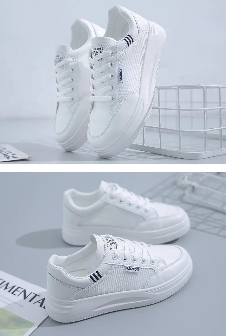 White Women's Casual Board Shoes 2025 Spring Summer — feature 14