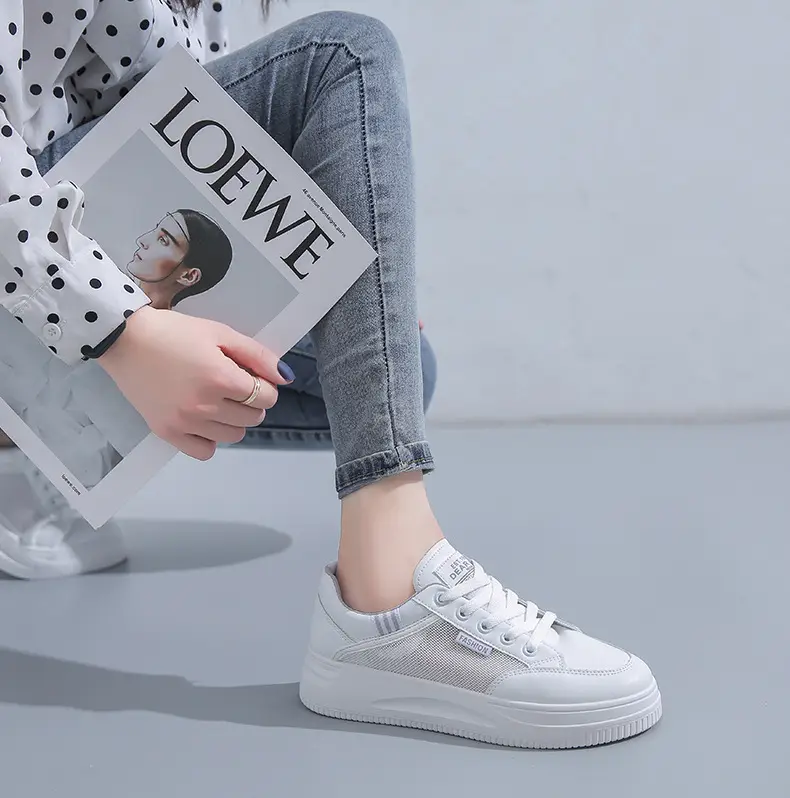 White Women's Casual Board Shoes 2025 Spring Summer — feature 7
