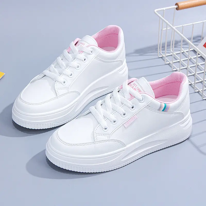 White Women's Casual Board Shoes 2025 Spring Summer - Image 5