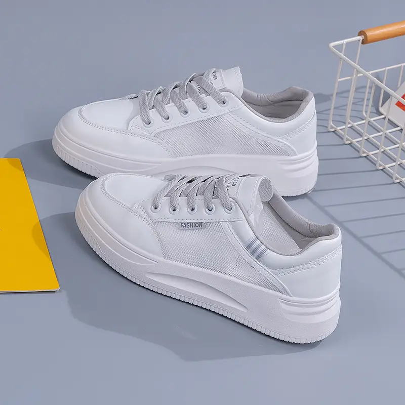 White Women's Casual Board Shoes 2025 Spring Summer - Image 2