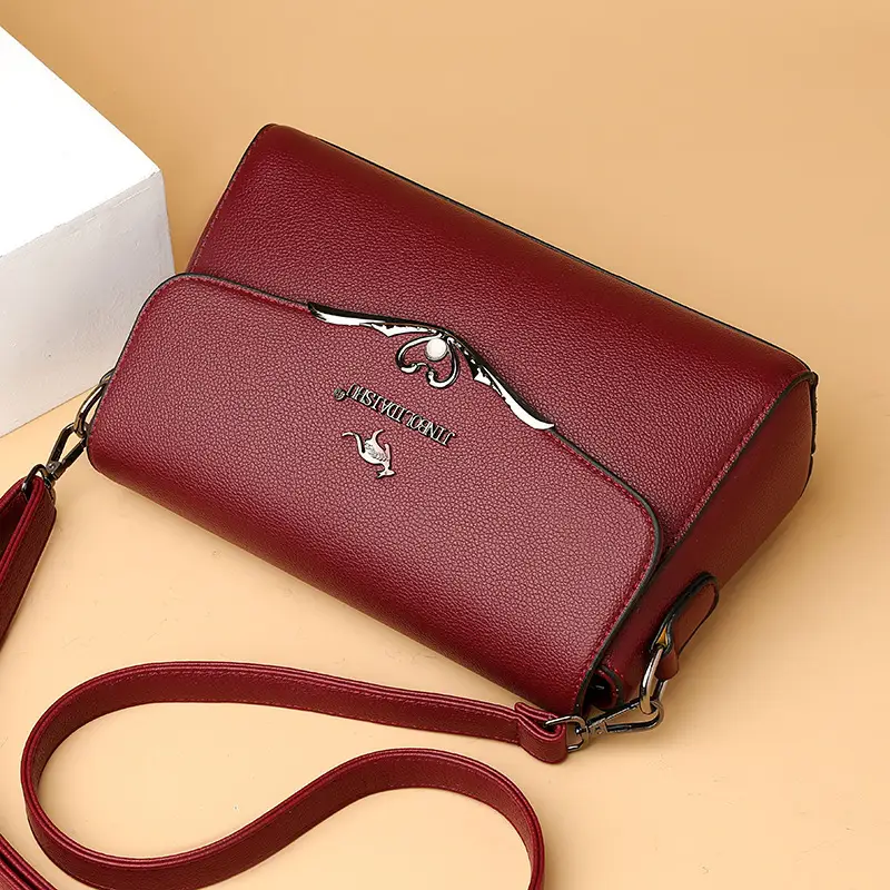 White PU Leather Crossbody Bag for Women - Image 2