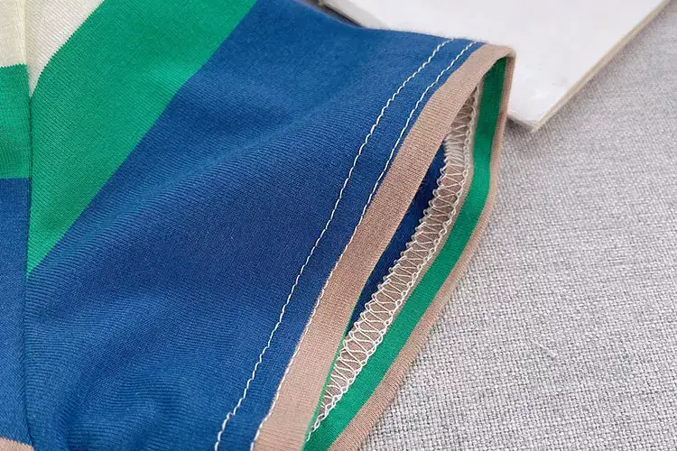 Kids Polo Shirt Set Blue Green Beige Summer Wear — feature 13