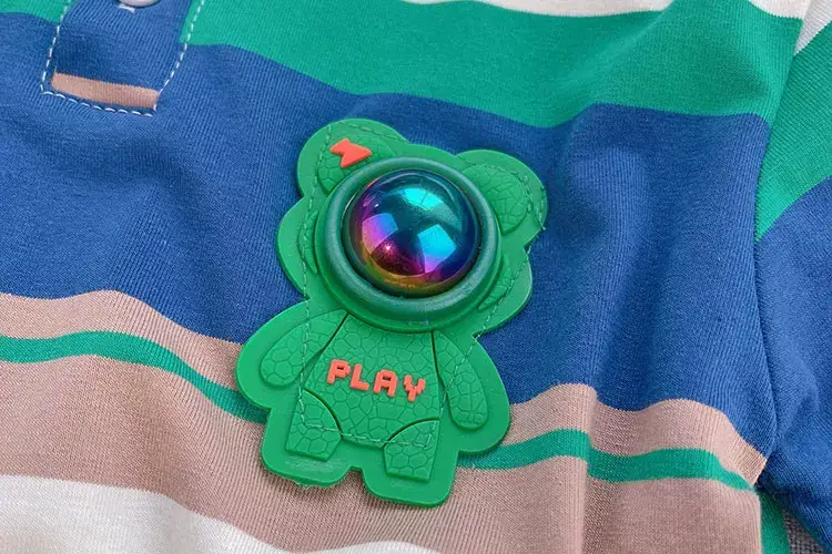Kids Polo Shirt Set Blue Green Beige Summer Wear — feature 6