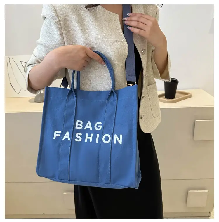 Red Letter Print Large Capacity Shoulder Crossbody Tote Bag — feature 11