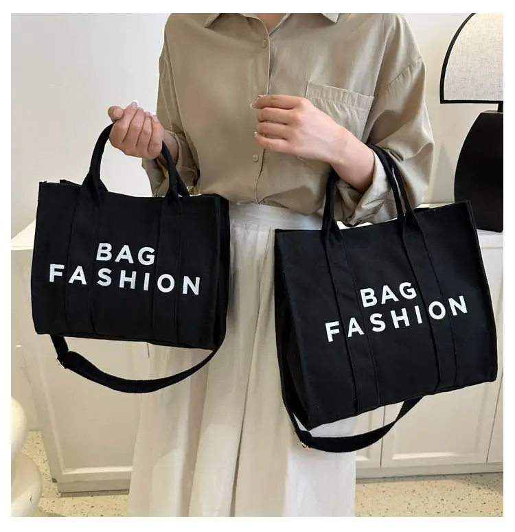 Red Letter Print Large Capacity Shoulder Crossbody Tote Bag — feature 12