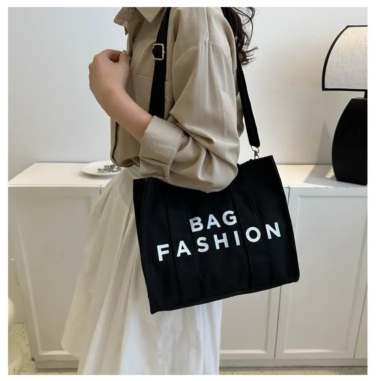 Red Letter Print Large Capacity Shoulder Crossbody Tote Bag — feature 14