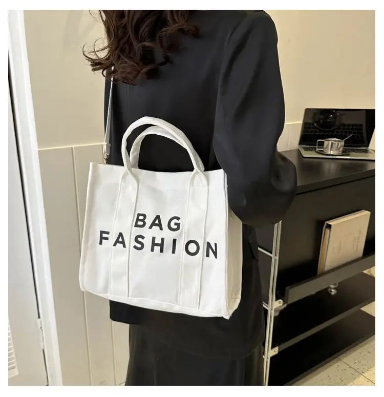 Red Letter Print Large Capacity Shoulder Crossbody Tote Bag — feature 16