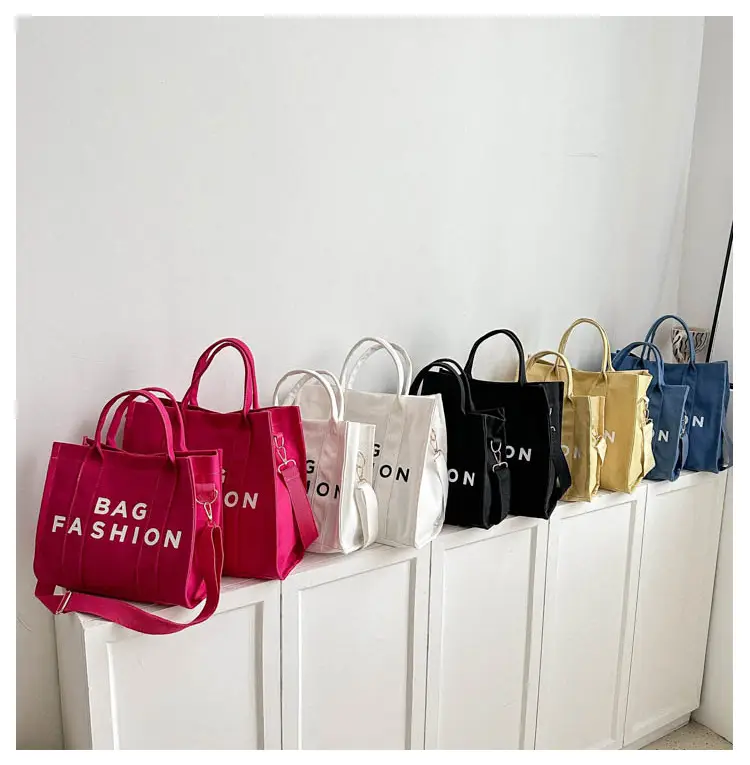 Red Letter Print Large Capacity Shoulder Crossbody Tote Bag — feature 22