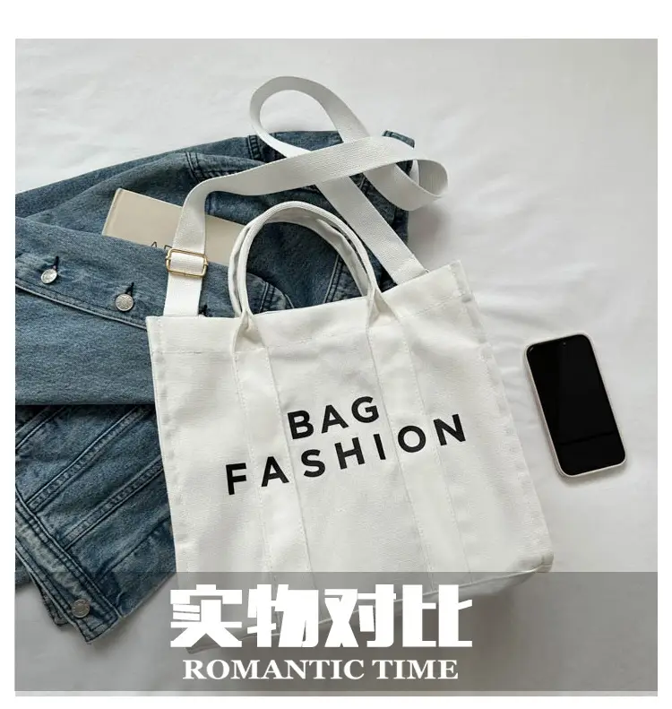 Red Letter Print Large Capacity Shoulder Crossbody Tote Bag — feature 4