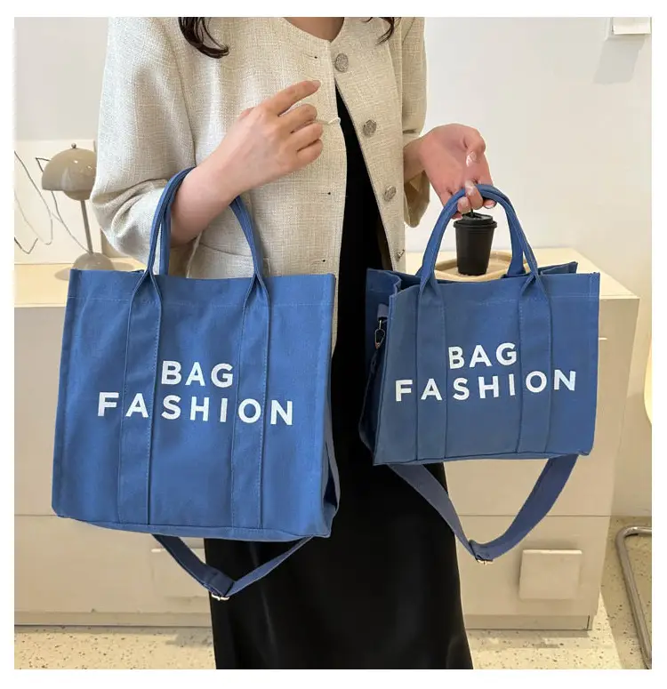 Red Letter Print Large Capacity Shoulder Crossbody Tote Bag — feature 9