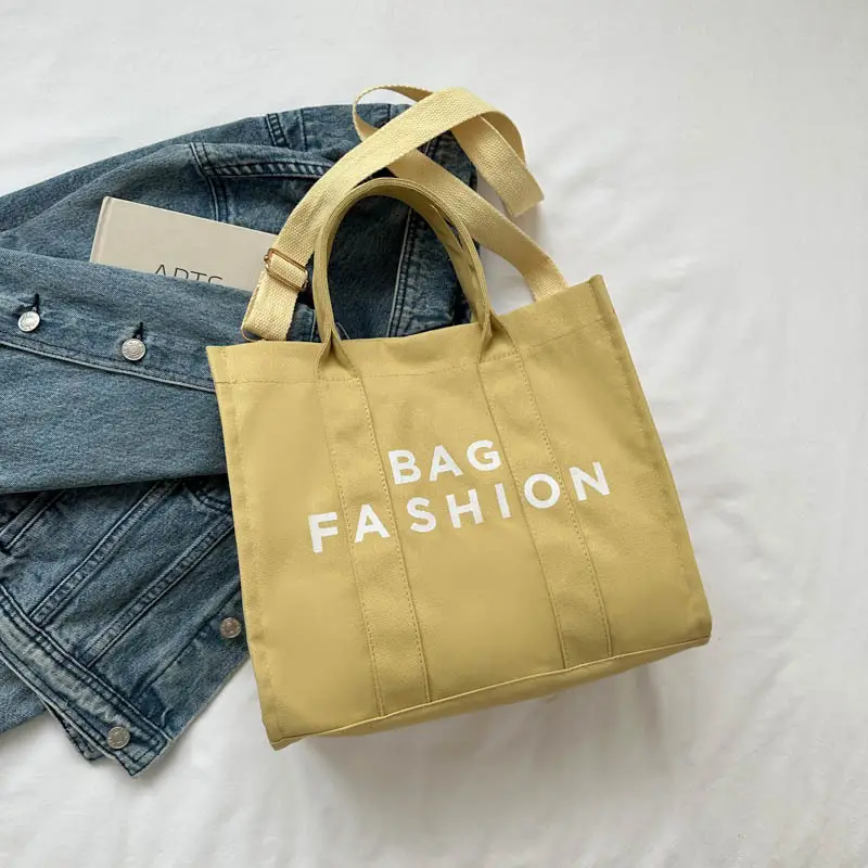 Red Letter Print Large Capacity Shoulder Crossbody Tote Bag
