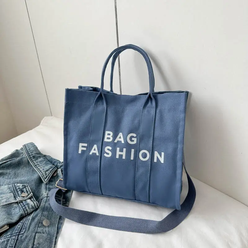 Red Letter Print Large Capacity Shoulder Crossbody Tote Bag