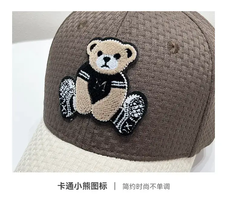 Women Cartoon Bear Baseball Caps Brown Black White — feature 6