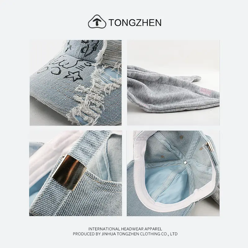 TongZhen Distressed Straw Cowboy Hat with Star Accents — feature 14