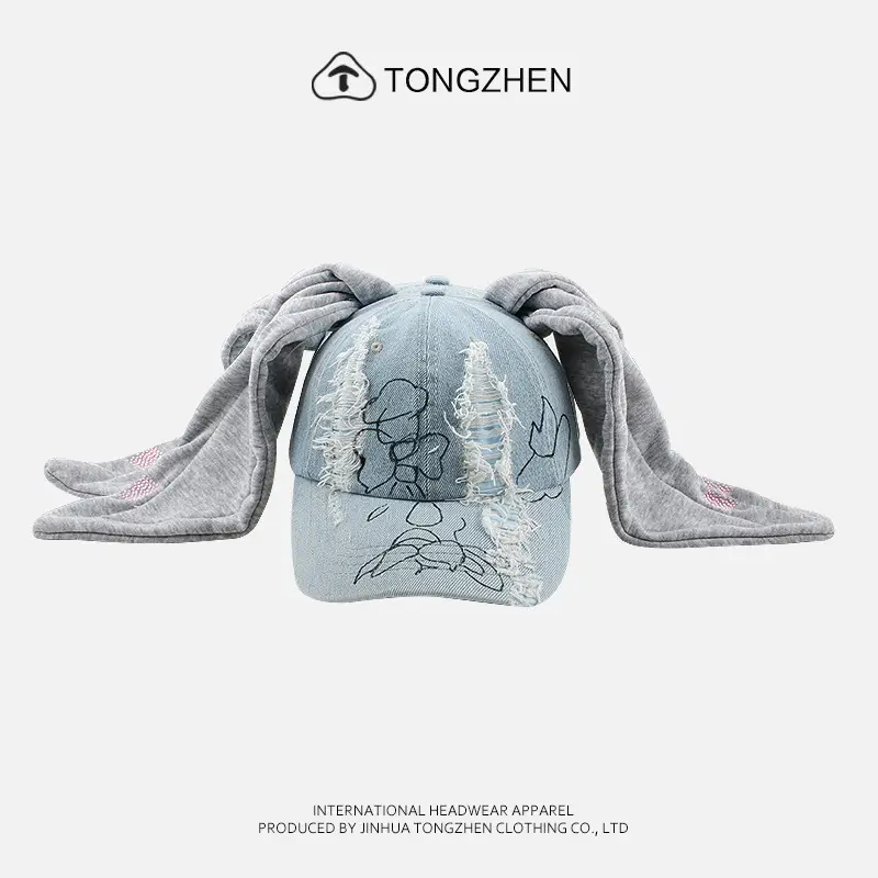 TongZhen Distressed Straw Cowboy Hat with Star Accents - Image 6