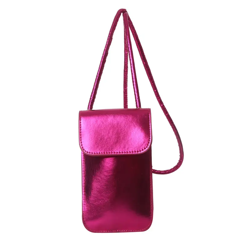 Black Vertical Mobile Phone Shoulder Bag for Women