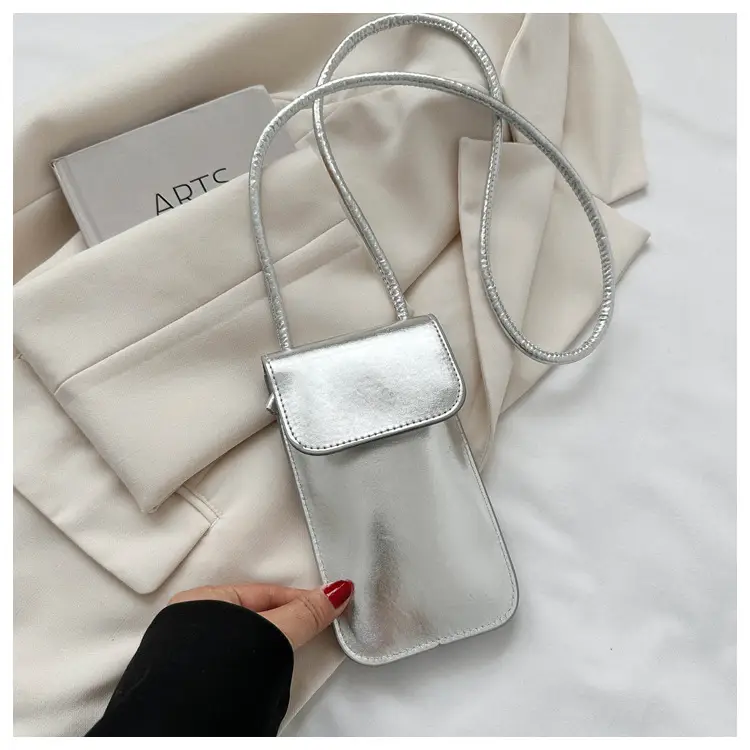 Black Vertical Mobile Phone Shoulder Bag for Women — feature 27