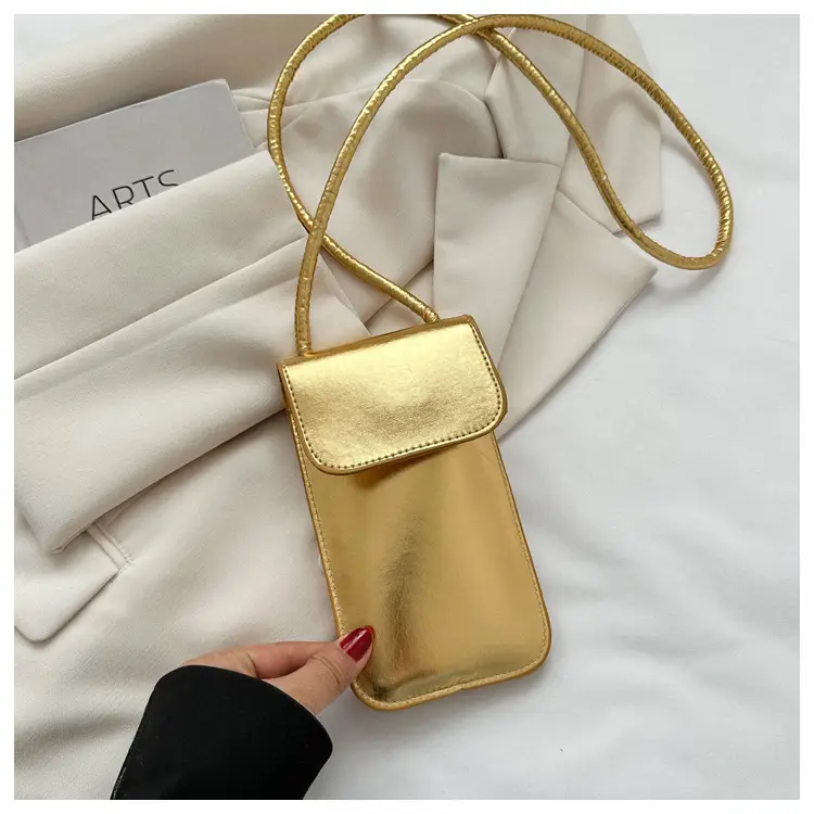 Black Vertical Mobile Phone Shoulder Bag for Women — feature 28