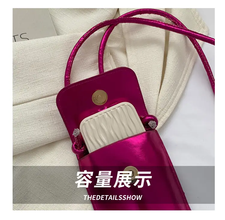 Black Vertical Mobile Phone Shoulder Bag for Women — feature 7