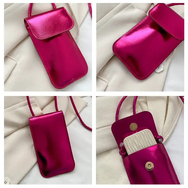 Black Vertical Mobile Phone Shoulder Bag for Women — feature 8