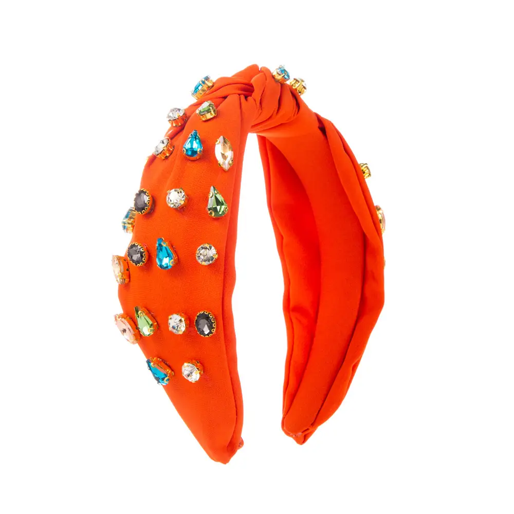 Orange Full Diamond Hairband for Women