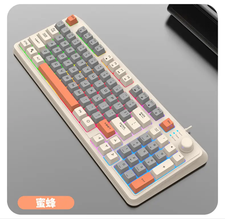 Xuan Yinhu K82 Gaming Keyboard with Mechanical Feel, Gaming Luminous Desktop Computer Office Home USB Wired Keyboard — feature 12
