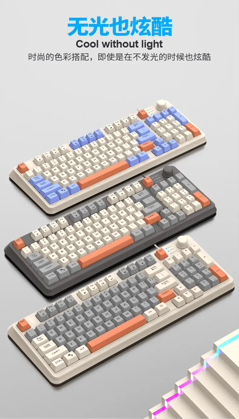 Xuan Yinhu K82 Gaming Keyboard with Mechanical Feel, Gaming Luminous Desktop Computer Office Home USB Wired Keyboard — feature 14