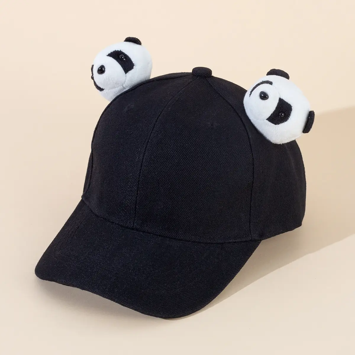 Black Animal Ears Cap for Men Women Adjustable Baseball Cap - Image 2