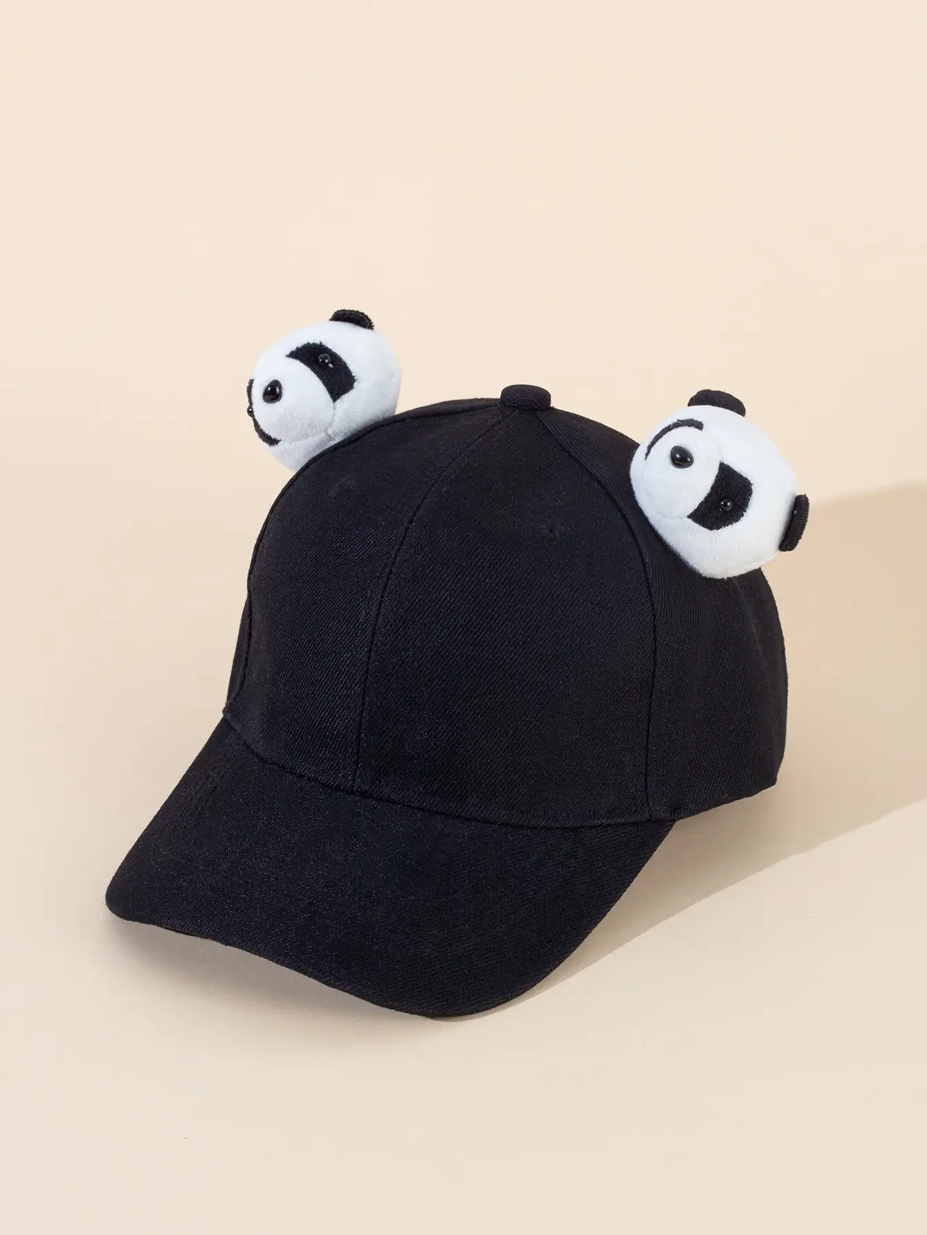 Black Animal Ears Cap for Men Women Adjustable Baseball Cap — feature 1