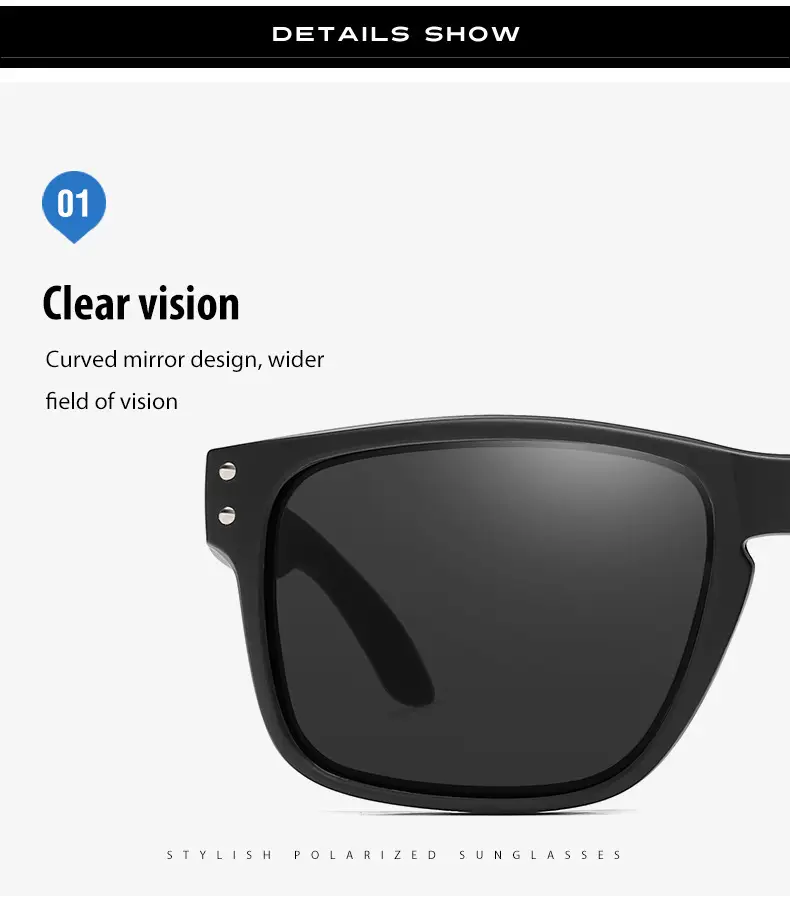 New Men's Square Polarized Sunglasses Riding Driving Fishing Outdoor — feature 3