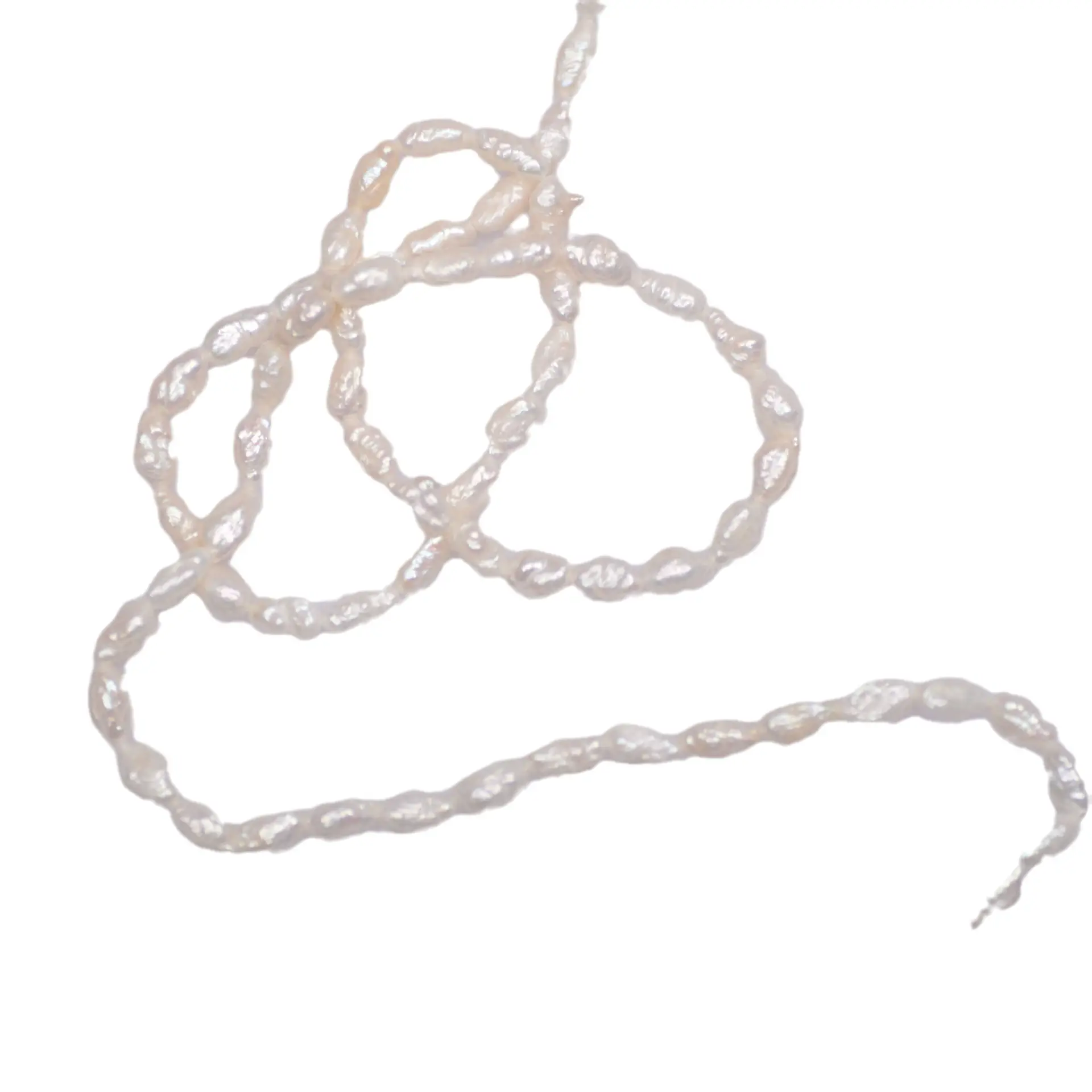 Natural Freshwater Pearl Necklace with Baroque Profile - Image 6
