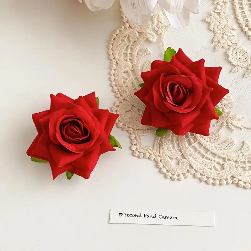 Red Rose Hairpin Clip for Girls - 1 Pc — feature 5